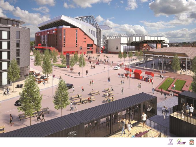 Coming soon: The newly landscaped Anfield Square